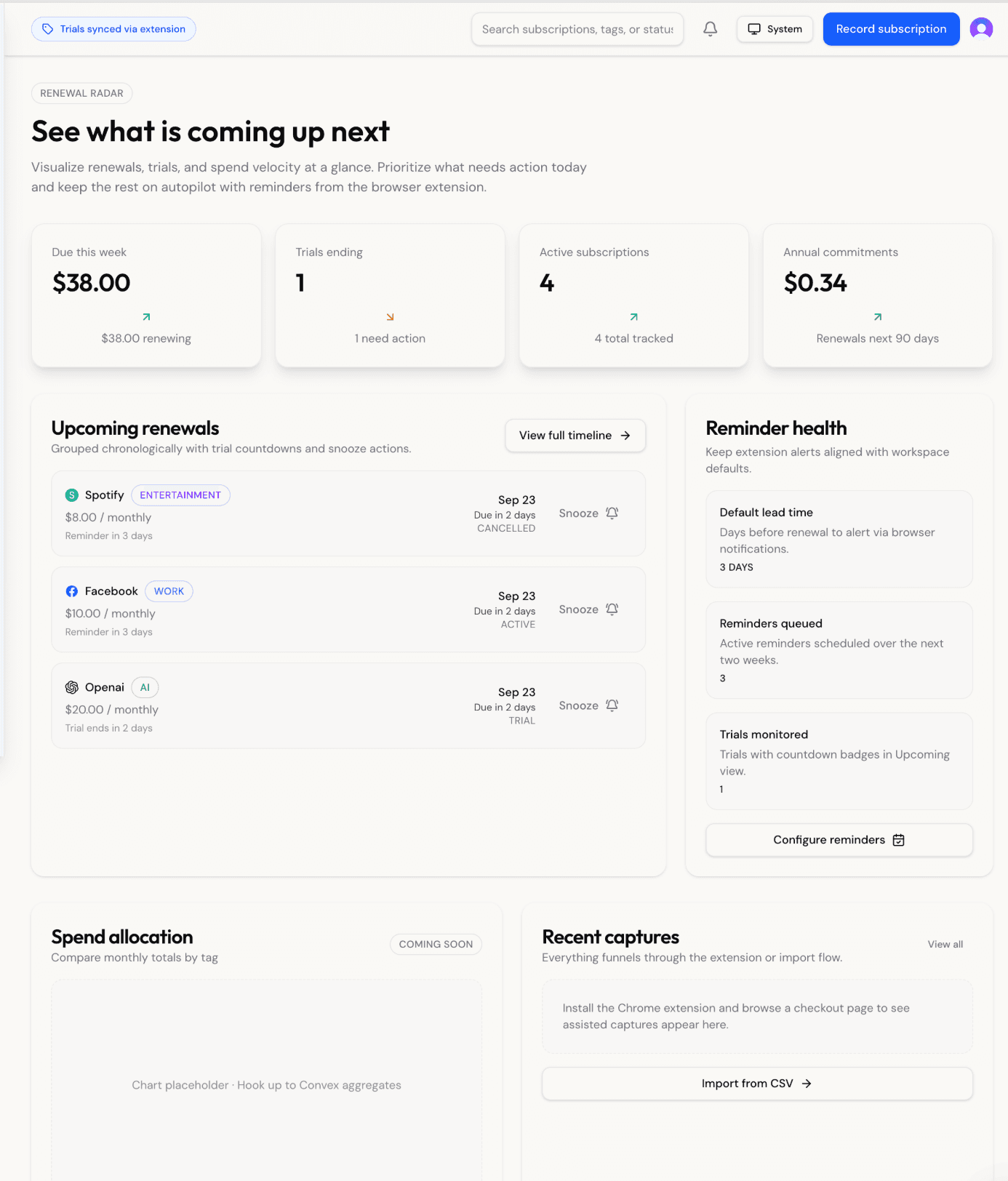 Extension preview